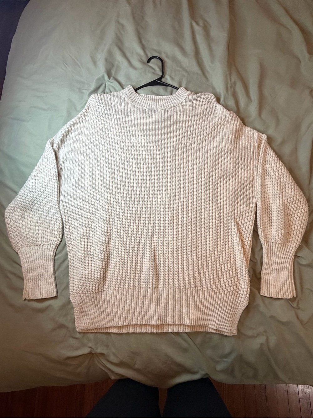 Rue21 Classic OVERSIZED Cream Knit Women's Sweater - Neutral, Size Small